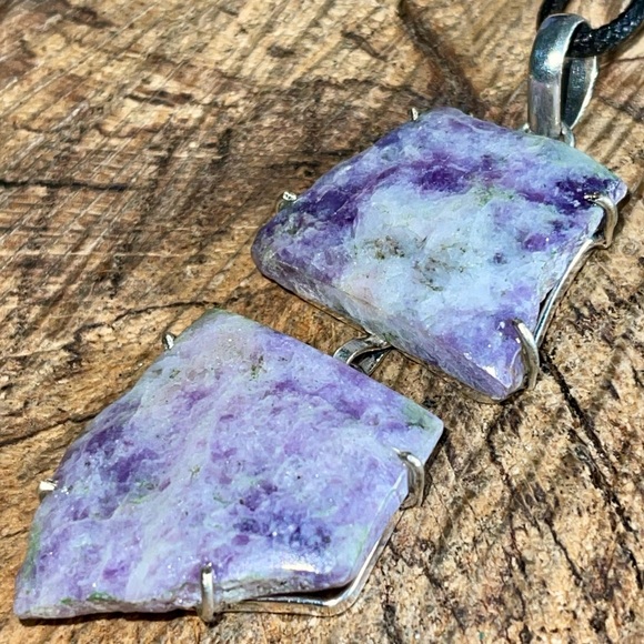 Large Purple Lepidolite Pendant 3” - Picture 6 of 14